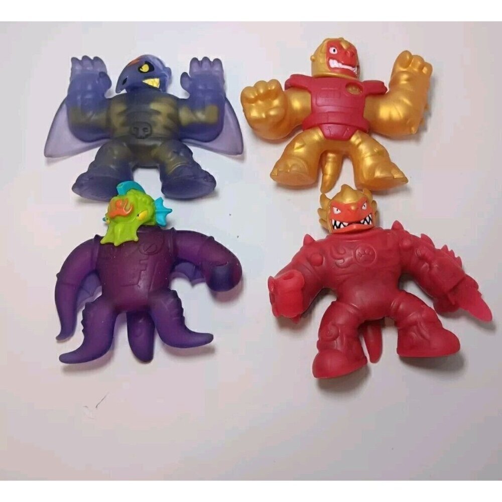 Heroes of Goo Jit Zu Figure Lot of 4 Figures Moose Toys Assorted Stretchy